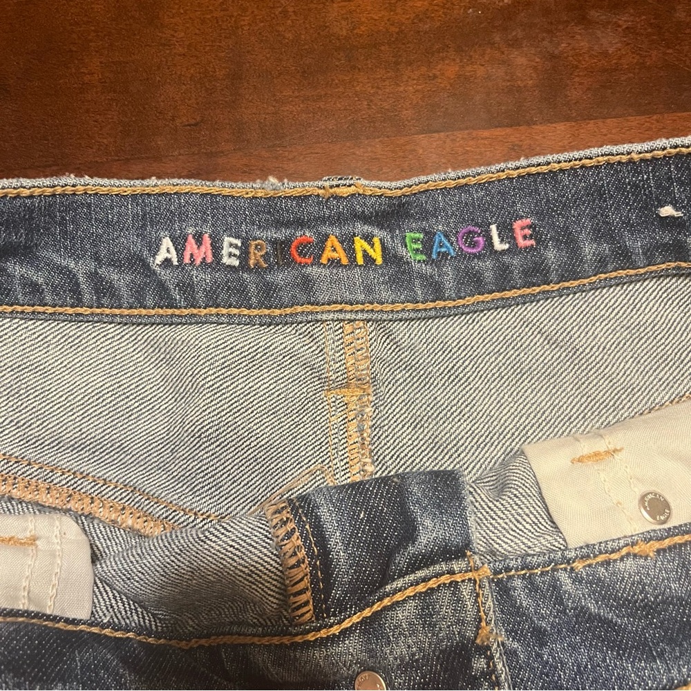 American Eagle Highest Rise 90s Boyfriend Pride Shorts- 10 - Picture 3 of 8